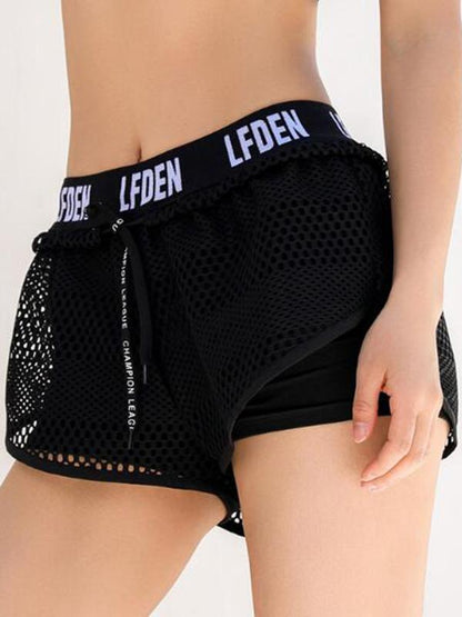 Perforated Mesh Sport Shorts