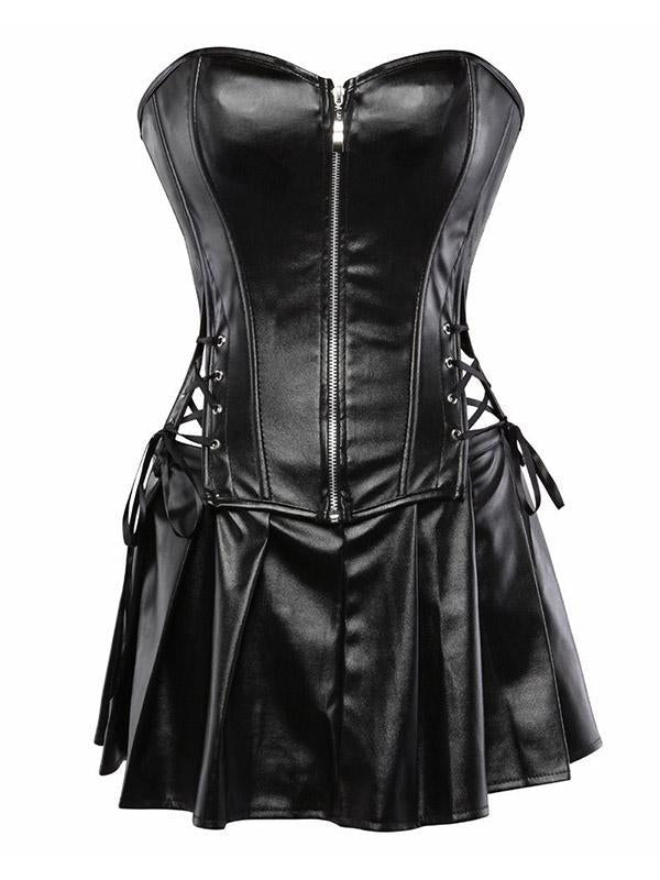 Vintage Wrap Zipper Mini Dress