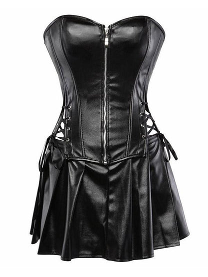 Vintage Wrap Zipper Mini Dress