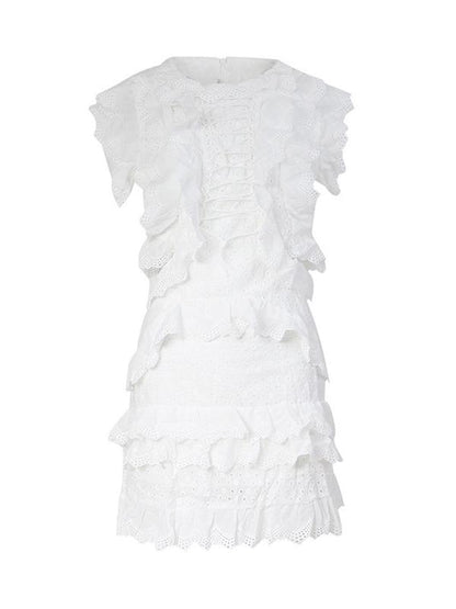 Hollow Agaric Lacy Bandage Mini Dress