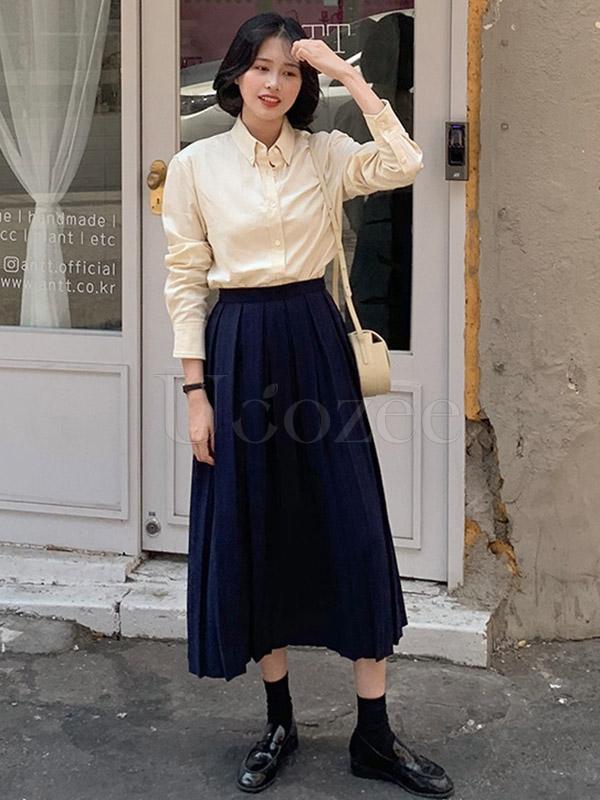 Casual Ruffled Empire Skirt