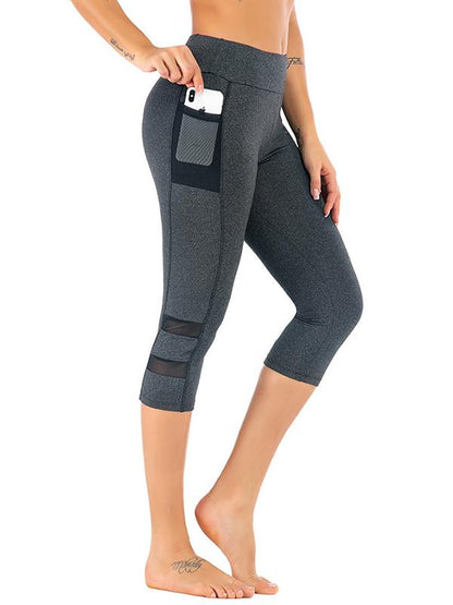 Plus Size Mesh Pocket Leggings