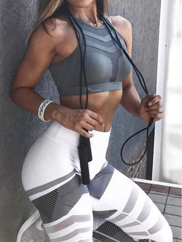 Mesh See-Through Sports Bra