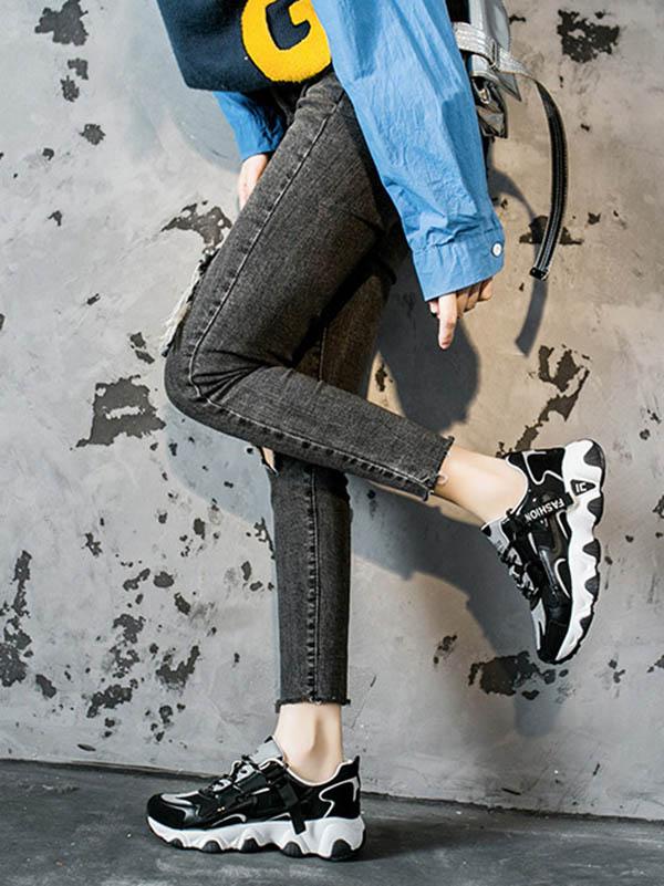 Ins Breathable Mesh Bandage Casual Shoes
