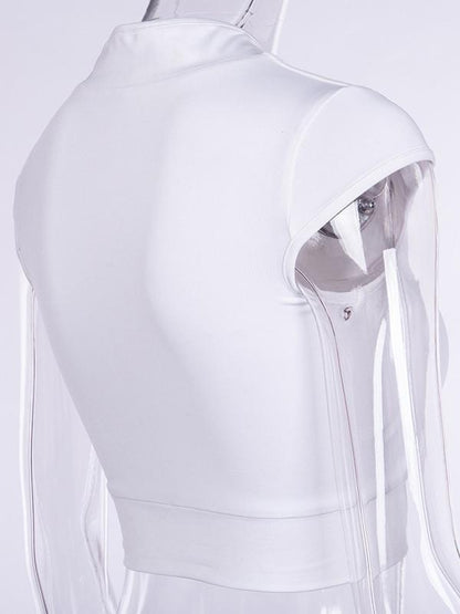 Zipper Sleeveless Yoga&Gym T-shirt