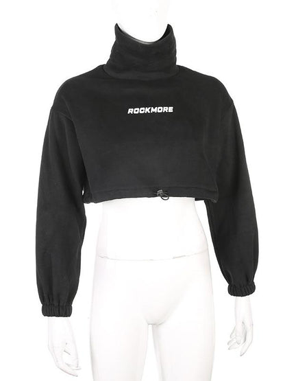 Sports Crop Hoodies&Sweatshirts Tops