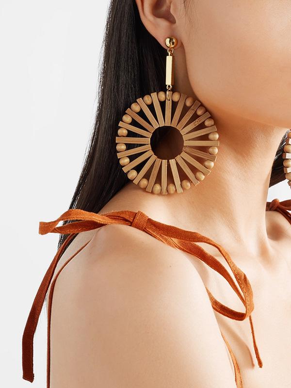 Hand-woven Bamboo Earring Accessories