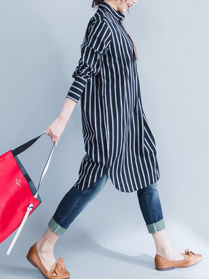 Striped Shirt Dress