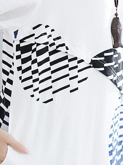 Casual Printed Long Shirt Dress