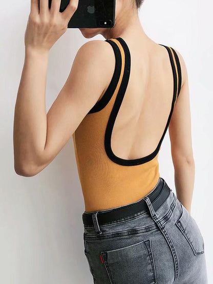 Sexy Backless Cotton Vest