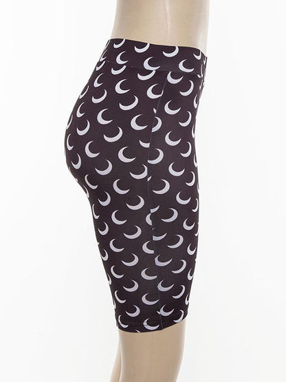 Moon Graphic Wrapped Shorts