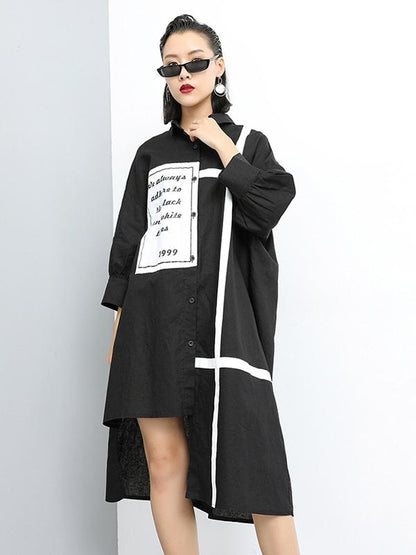 Loose Linen Irregular Long Shirt