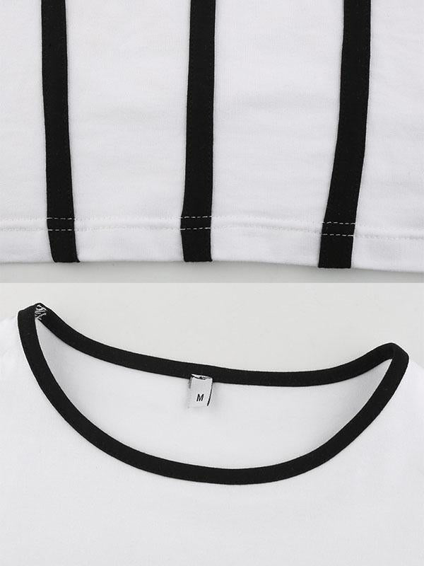 Simple Split-Joint Bodycon T-Shirt