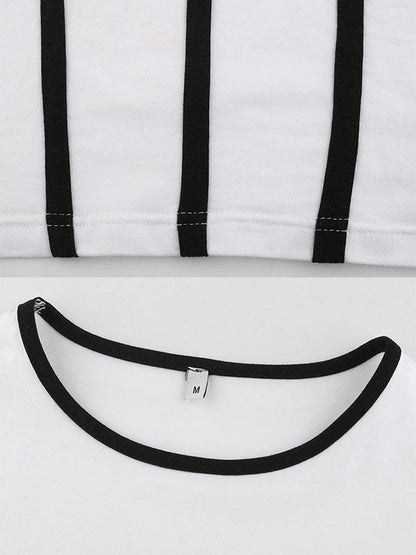 Simple Split-Joint Bodycon T-Shirt