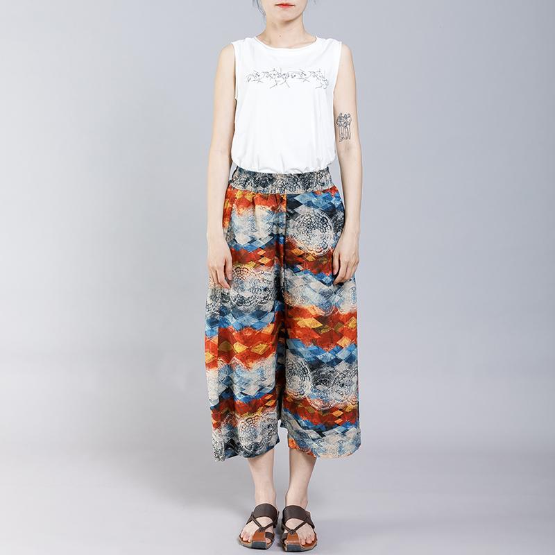 Casual Pattern Printed Women Cross Pants