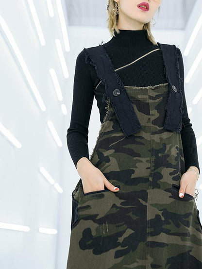 Camouflage Loose Casual Dress