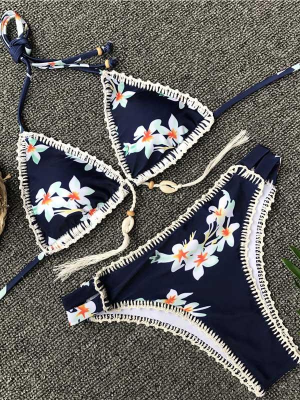 Printed Weave Shell Bikini