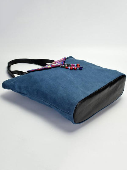 Canvas Embroiered Vintage Tote Bag