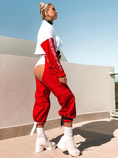 Casual Wide Leg Split Athletic Pant