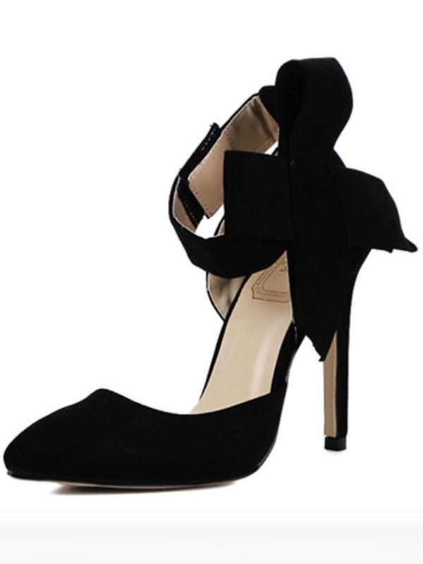 Pretty Bowknot Pointy High Heeled Shoes