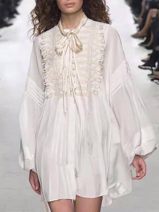 Lantern Sleeve French Style Fairy Mini Dress
