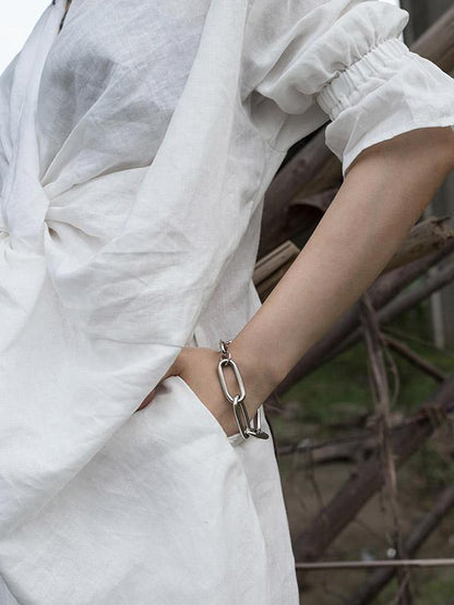 Solid Ruffled Split-Side Short Sleeves Dress