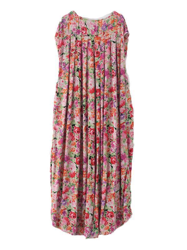 Original Floral Round-Neck Dress