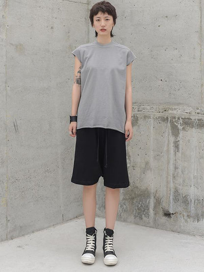 Fringed Loose Solid T-Shirt