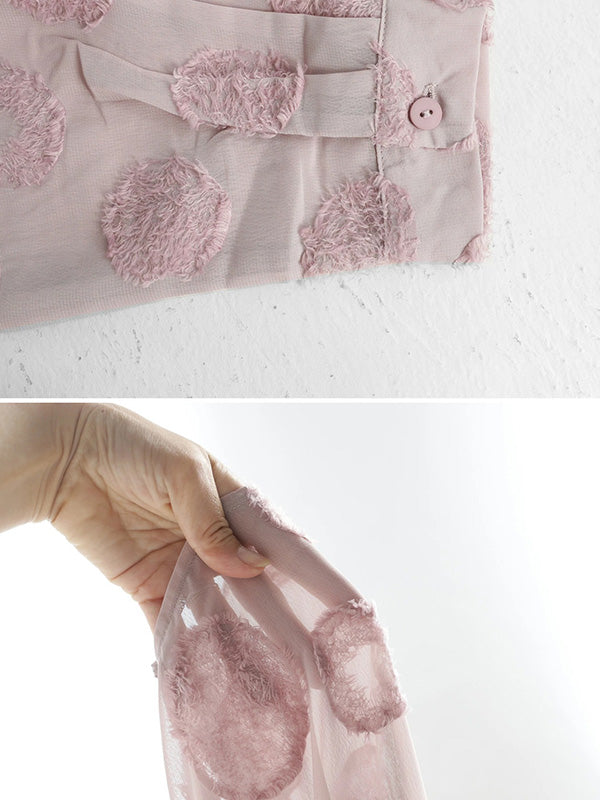 Stylish Buttoned Stand Collar Long Sleeves Blouse Tops