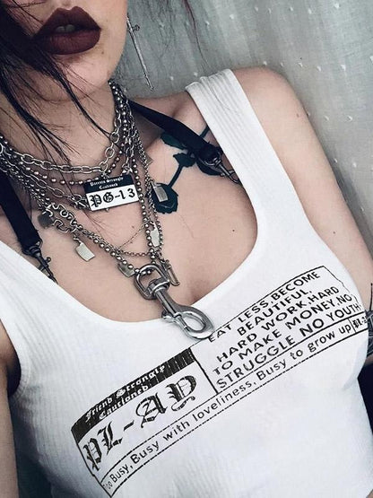 Sexy Letter Printed Sports Tank