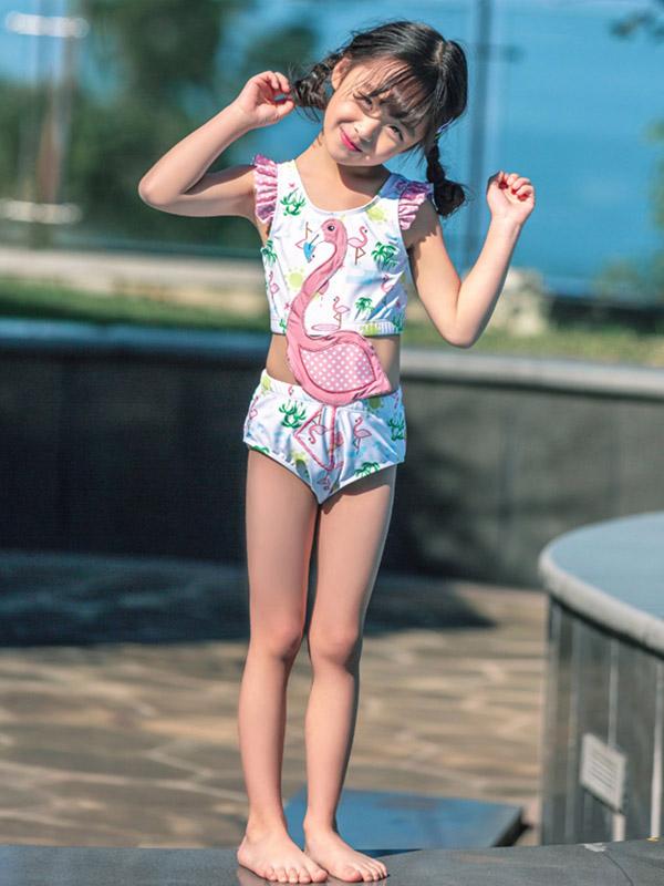 AONIHUA Flamingo Lovely Girl Swimwear