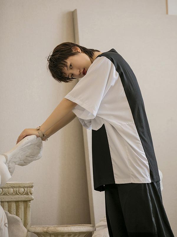 Loose Simple Split-joint T-Shirt