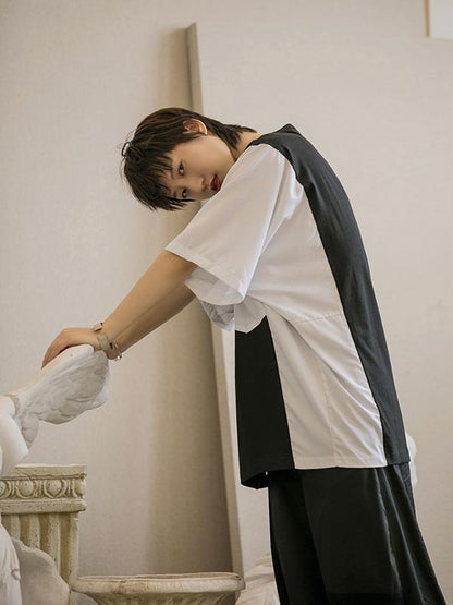 Loose Simple Split-joint T-Shirt