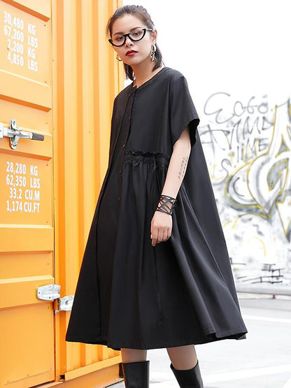 Loose Belt Split-joint Dress