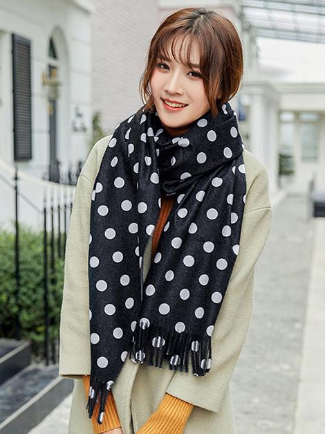 CUTE POLKA PRINTED SCARVES