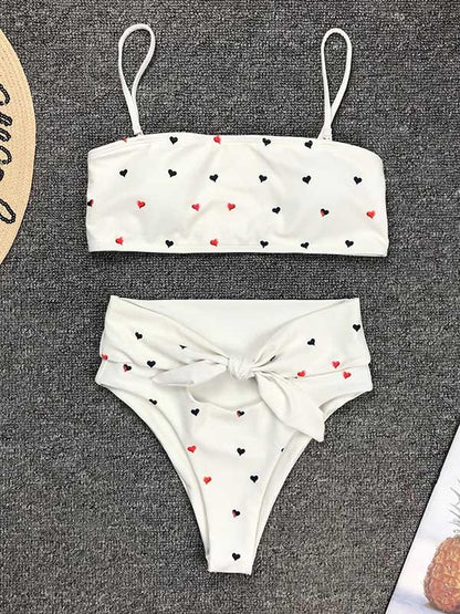 Bandeau Knot Bottom Bikini Swimsuit