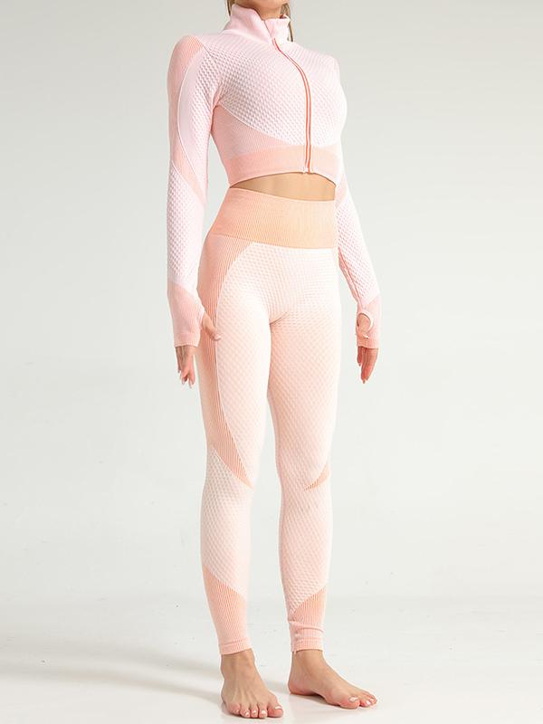 Long Sleeve Gym Sport Hoodie And Leggings Suit