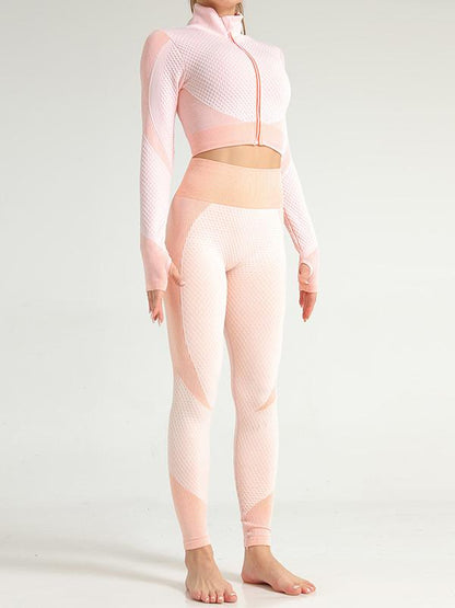 Long Sleeve Gym Sport Hoodie And Leggings Suit