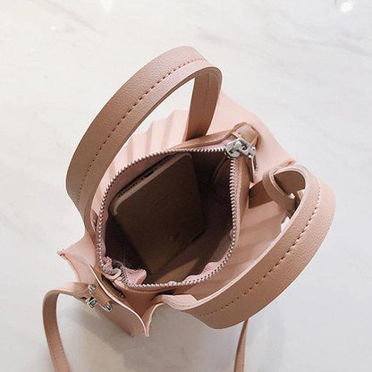 PU Faux Leather Candy Colors  Cute Crossbody Bag