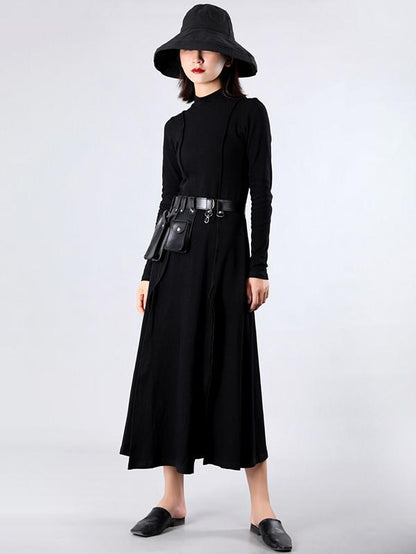 Split-side Cropped Long Dress