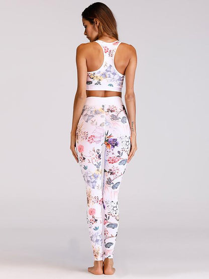 Printed Wrap Fashion Yoga Suits