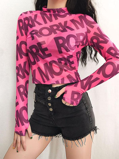 Printed Hollow Casual Tees