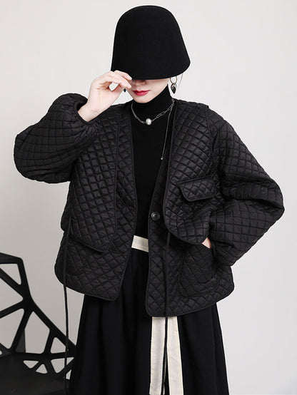 Original Geometry Plaid V-Neck Vest