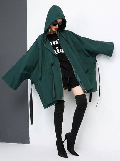Casual Lace-up Hoodie Outwear