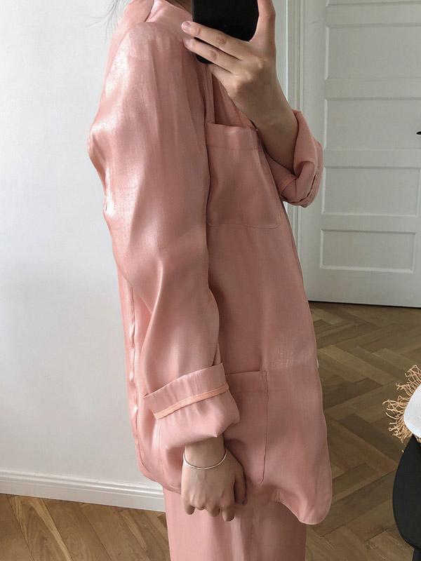 Original Solid Silk Suit Outwear