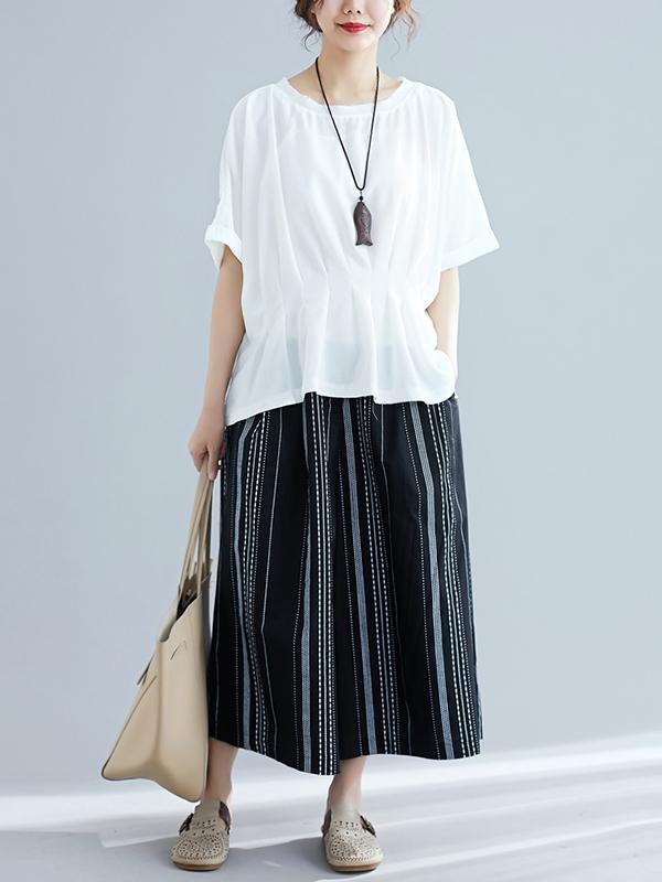 New Loose Elastic Waist Design T-Shirt
