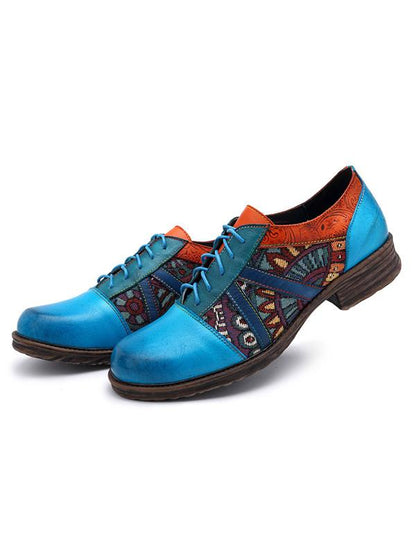 Genuine Leather Split-joint Loafers