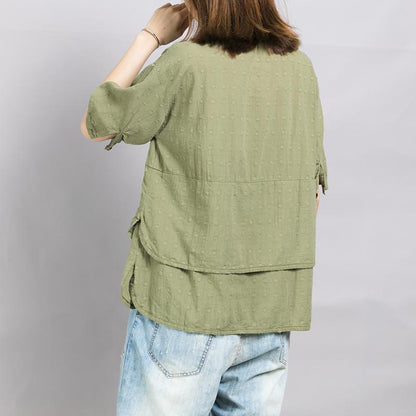 Comfortable Solid Color Double Layer Shirt