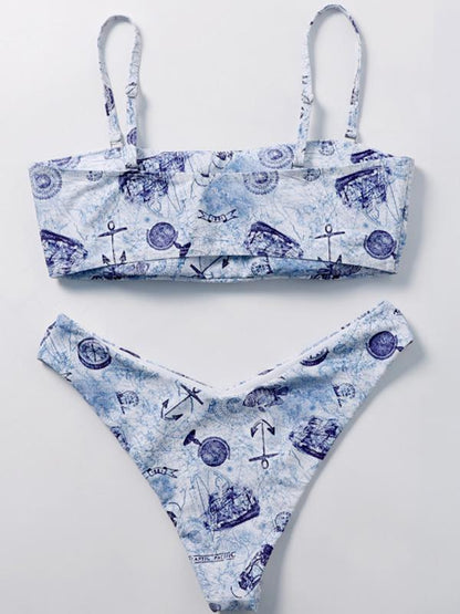 Bandeau Spaghetti Strapes Bikinis Swimwear