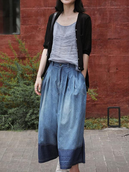 Loose Split-joint Wide Leg Pants